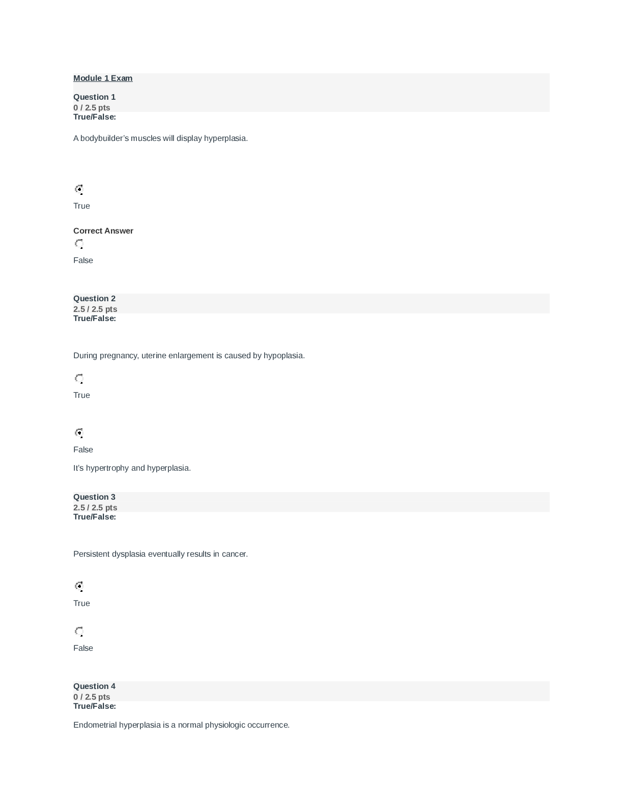 Pathophysiology nurs 231 exam questions