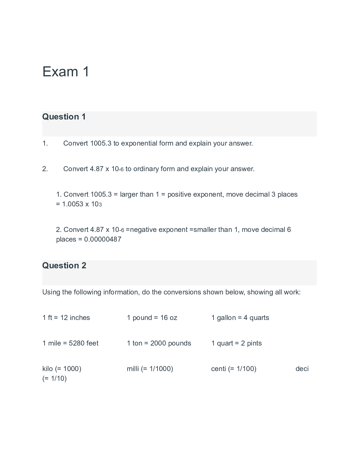 Chem 103 Final Exam (Chemistry Final Questions Portage)