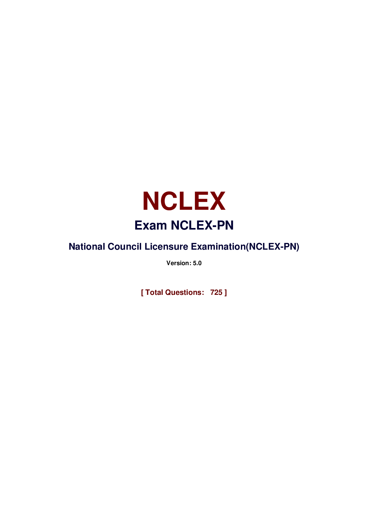 NCLEX-PN EXAM GUIDE WITH ANSWERS