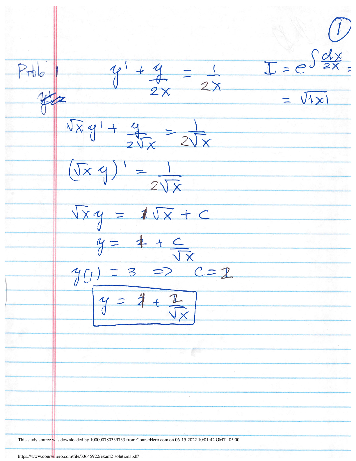 exam 2 solutions calculus differentiation